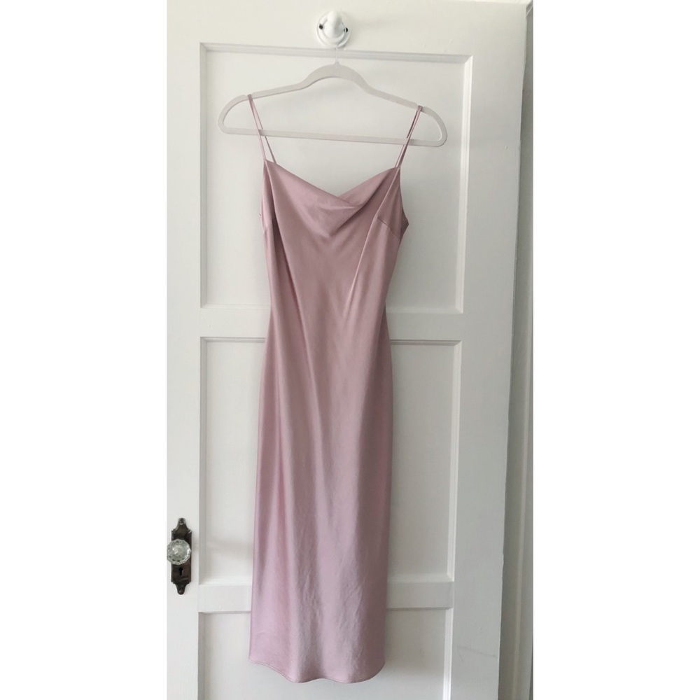 Satin Midi Slip Dress